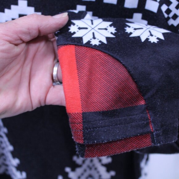 Festive Black and White Women's Hoodie - Picture 5 of 12